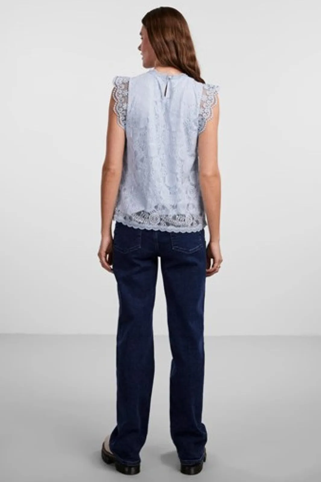 Pieces T-Shirts & Toppe<Pcolline Sl Lace Top
