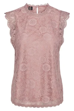 Pieces T-Shirts & Toppe<Pcolline Sl Lace Top Bc
