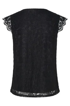 Pcolline Sl Lace V-Neck Top 17154614 T-Shirts & Toppe