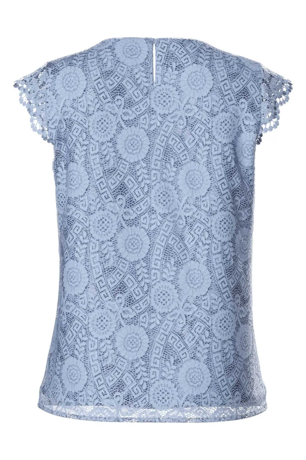 Pieces T-Shirts & Toppe<Pcolline Sl Lace V-Neck Top 17154614