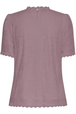 Pcolline Ss Lace Top T-Shirts & Toppe