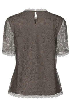 Pieces T-Shirts & Toppe<Pcolline Ss Lace Top