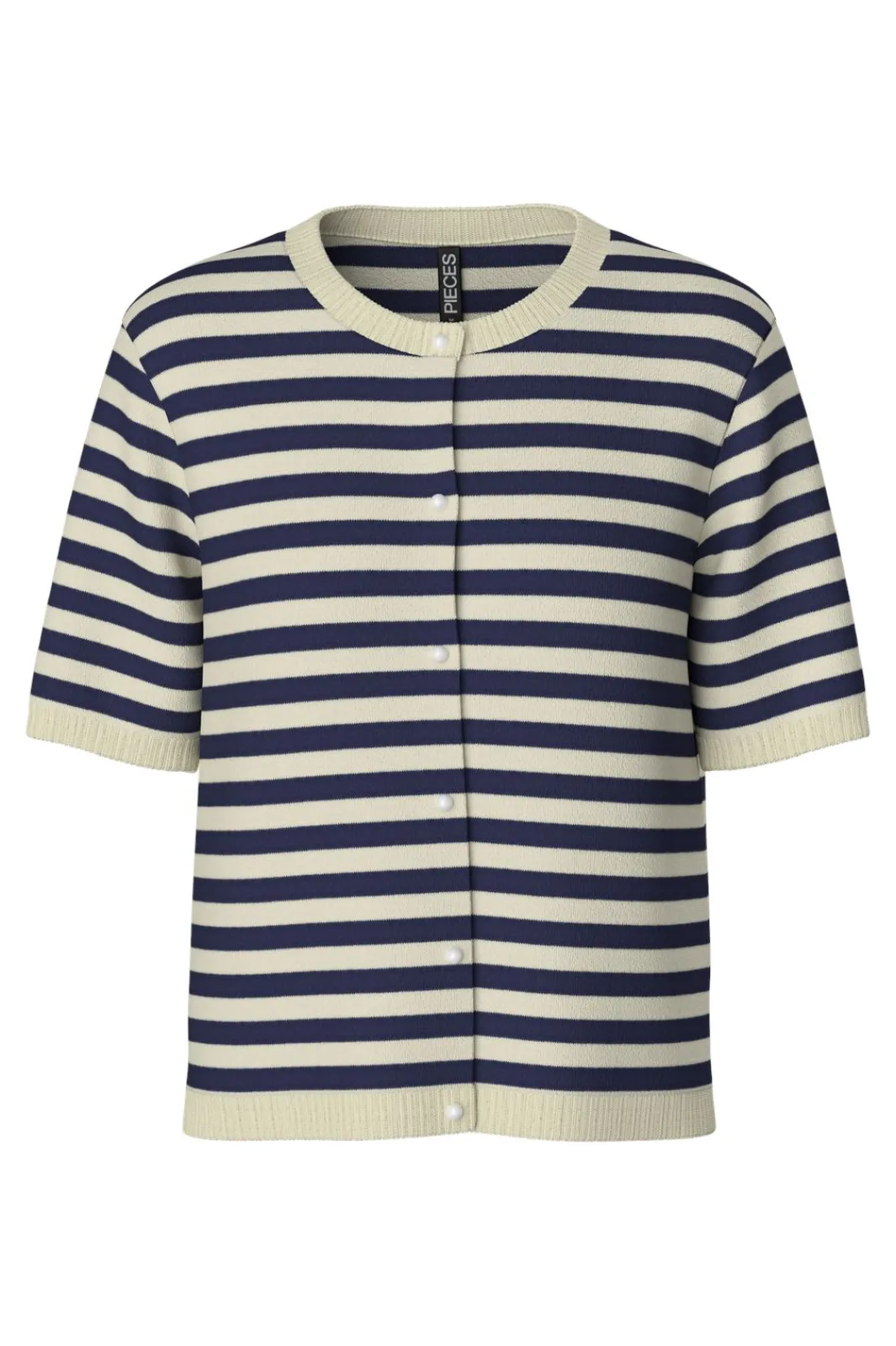 Sale Pcorina Ss Stripe Knit Cardi Pwp Cardigans|Ammevenligt Tøj