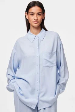 Sale Pcpia Ls Loose Shirt Bluser & Skjorter|Ammevenligt Tøj