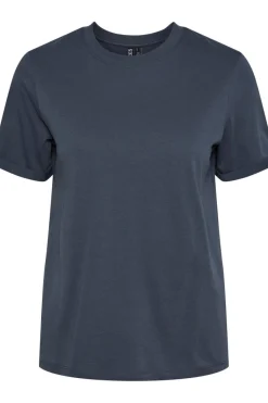 Pieces T-Shirts & Toppe<Pcria Ss Fold Up Solid Tee