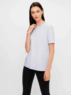 Pieces T-Shirts & Toppe<PcRia SS Fold Up Tee