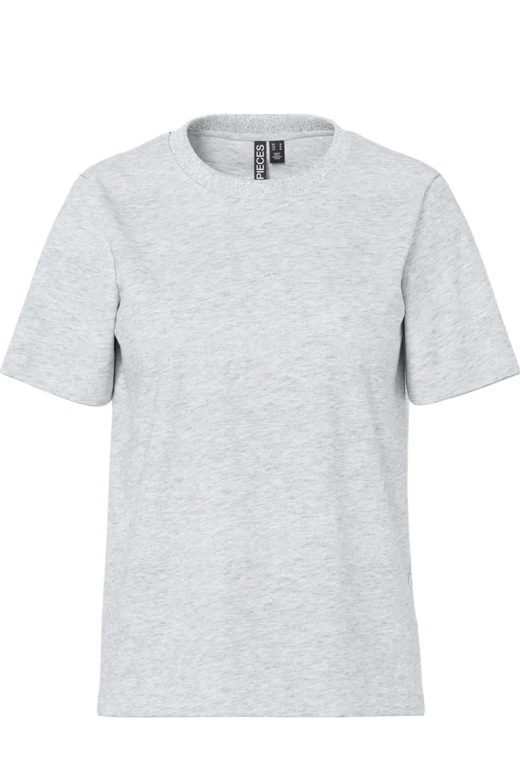 New Pcria Ss Lurex Neck Tee T-Shirts & Toppe