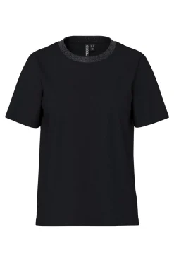 Online Pcria Ss Lurex Neck Tee T-Shirts & Toppe