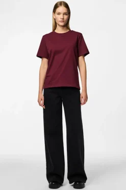 New Pcria Ss Solid Tee T-Shirts & Toppe