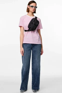Pieces T-Shirts & Toppe<Pcria Ss Tee Stripes