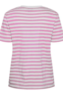 Pieces T-Shirts & Toppe<Pcria Ss Tee Stripes