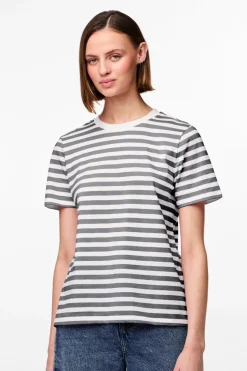 Discount Pcria Ss Tee Stripes T-Shirts & Toppe