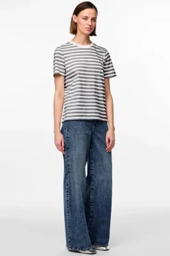 Discount Pcria Ss Tee Stripes T-Shirts & Toppe