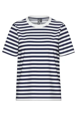 Pieces T-Shirts & Toppe<Pcria Ss Tee Stripes