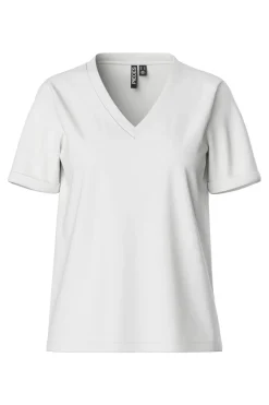 Pieces T-Shirts & Toppe<Pcria Ss V-Neck Solid Tee