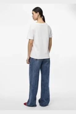 Pieces T-Shirts & Toppe<Pcria Ss V-Neck Solid Tee