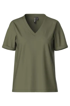 Discount Pcria Ss V-Neck Solid Tee T-Shirts & Toppe