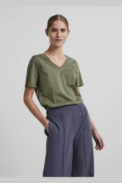 Discount Pcria Ss V-Neck Solid Tee T-Shirts & Toppe