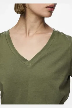 Discount Pcria Ss V-Neck Solid Tee T-Shirts & Toppe