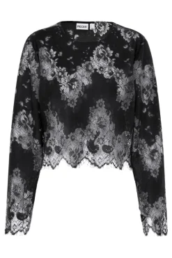 Pieces Bluser & Skjorter<Pcrinne Ls Lace Top Kca