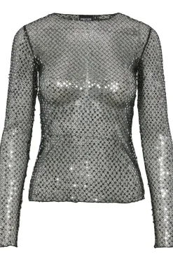 Pieces T-Shirts & Toppe<Pcrissi Ls Sequins Top