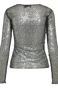 Pieces T-Shirts & Toppe<Pcrissi Ls Sequins Top