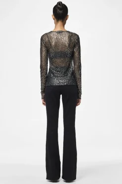 Pieces T-Shirts & Toppe<Pcrissi Ls Sequins Top