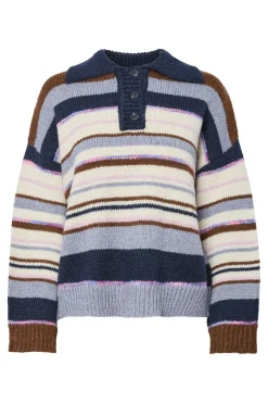 Pieces Strik|Bluser & Skjorter<Pcrye Ls Polo Knit