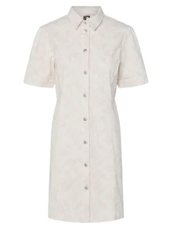Online Pcsalume Ss A-Shape Denim Dress Kjoler|Ammevenligt Tøj