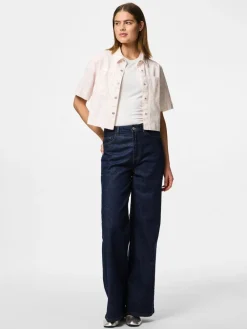 Pieces Bluser & Skjorter|Ammevenligt Tøj<Pcsalume Ss Denim Shirt