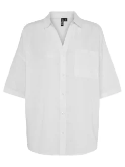 Pcsatinka 2/4 Shirt Bluser & Skjorter|Ammevenligt Tøj
