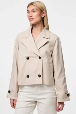 Online Pcscarlett Ls Short Trenchcoat Overtøj & Jakker