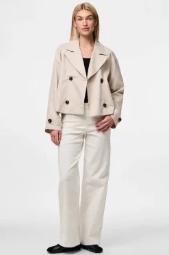 Online Pcscarlett Ls Short Trenchcoat Overtøj & Jakker