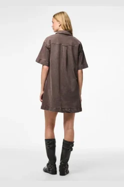 Pieces Kjoler<Pcselma 3/4 Zip Denim Dress Fsy