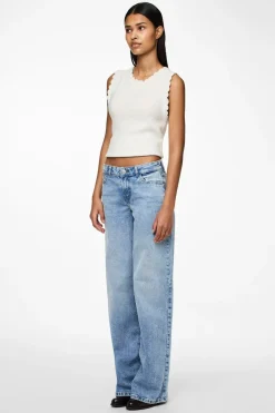 Pieces Bukser, Jeans & Leggings<Pcselma Lw Wide Jeans Lb