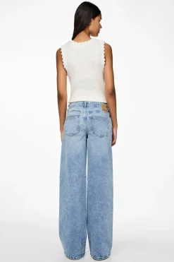 Pieces Bukser, Jeans & Leggings<Pcselma Lw Wide Jeans Lb