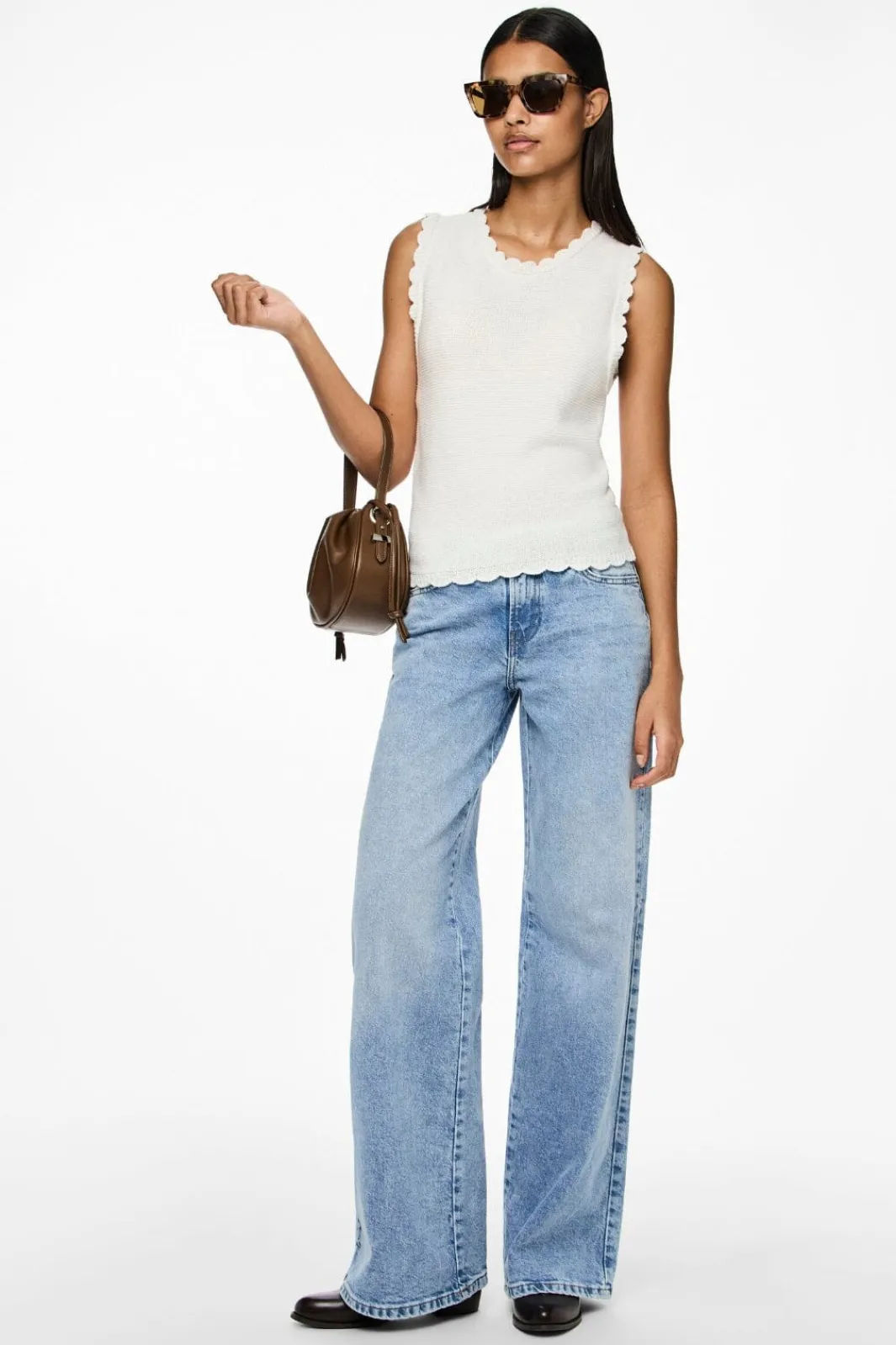 Pieces Bukser, Jeans & Leggings<Pcselma Lw Wide Jeans Lb