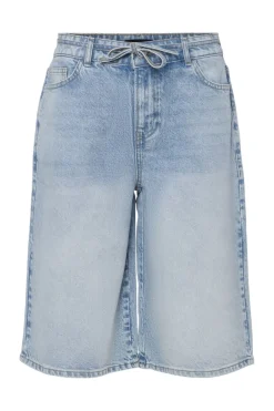 Sale Pcselma Wide Denim Shorts Shorts