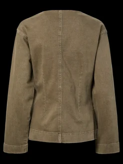 Sale Pcsilke Ls Col Denim Shirt Bluser & Skjorter|Ammevenligt Tøj