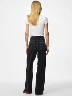 Pieces Bukser, Jeans & Leggings<Pcsilke Wide Jeans Bl