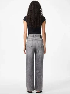 Pcsilke Wide Jeans Mg Bukser, Jeans & Leggings