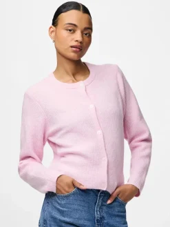 Outlet Pcsilly Ls O-Neck Knit Cardigan Cardigans
