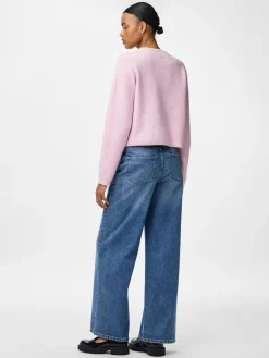 Outlet Pcsilly Ls O-Neck Knit Cardigan Cardigans
