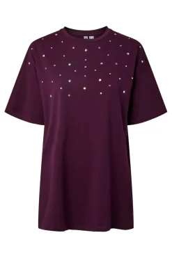Pieces T-Shirts & Toppe<Pcskylar Ss Detail Tee Fsy Pp