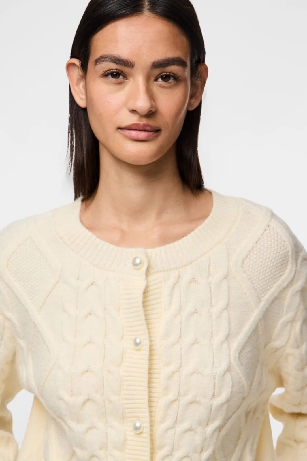 Clearance Pcsofia Ls O-Neck Knit Cardigan Cardigans|Ammevenligt Tøj