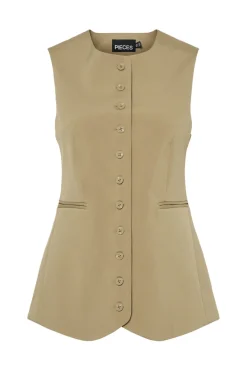 Outlet Pctempre Long Vest Veste