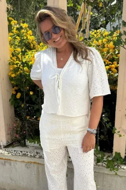Pctyla 2/4 V-Neck Tie Top Pp Sæt 🛍️|T-Shirts & Toppe