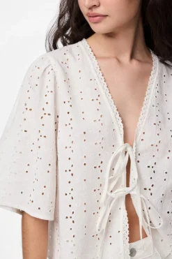 Pctyla 2/4 V-Neck Tie Top Pp Sæt 🛍️|T-Shirts & Toppe