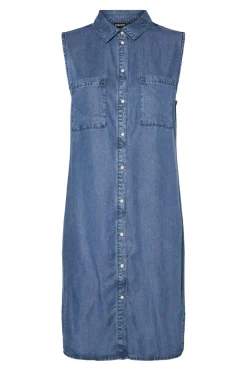 Pcvilje Sl Denim Dress Kjoler