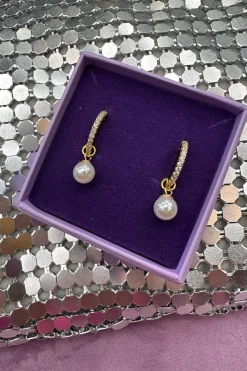 Clearance Pearl And Stone Earing Øreringe